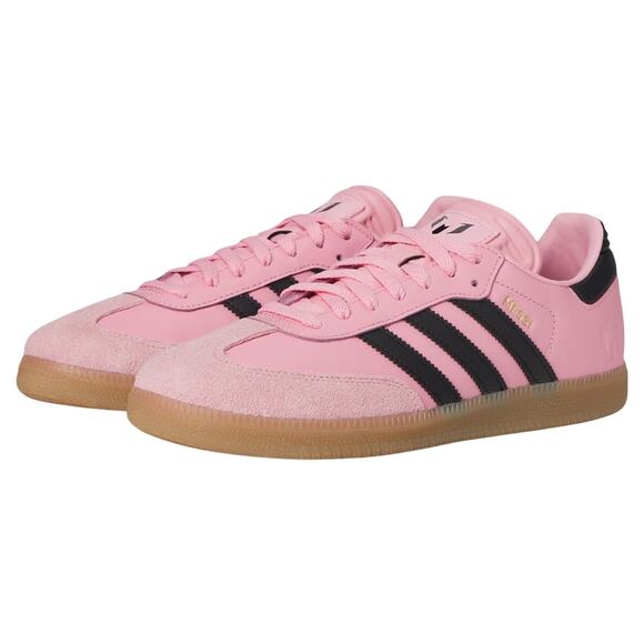 adidas Other - Adidas Mens Samba Messi Sneakers Size 13 Pink Suede Rubber EUC
